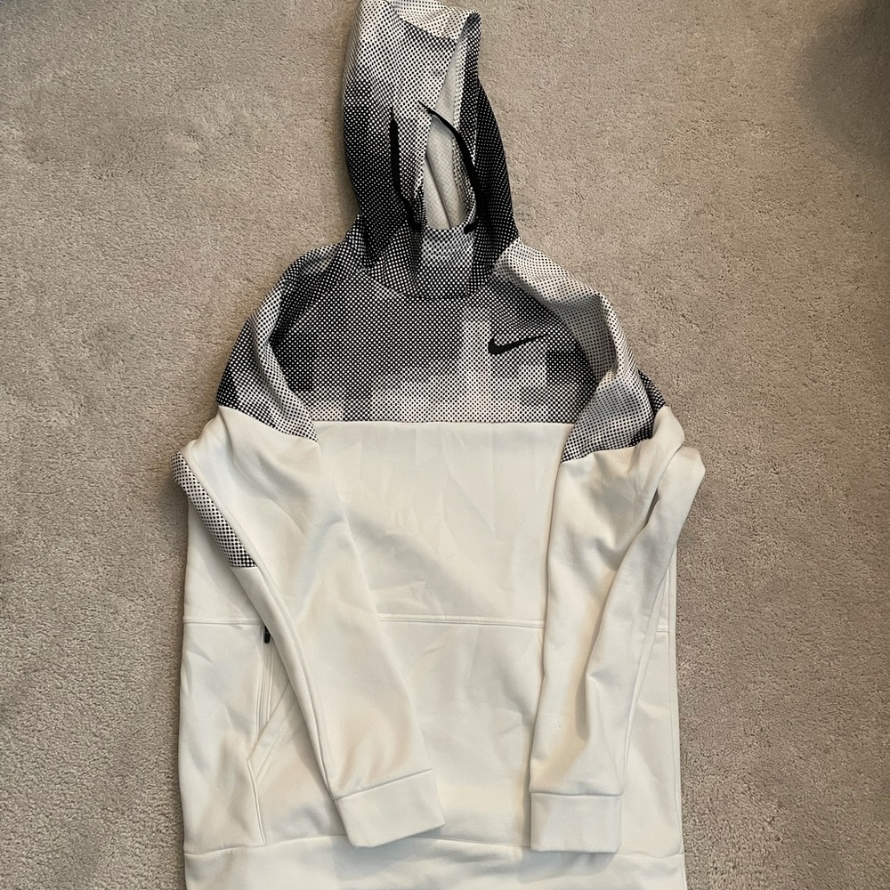 White and Black Nike Hoodie